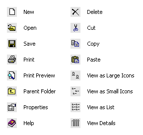 sample icons old windows apps used